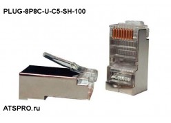 ������ RJ-45 PLUG-8P8C-U-C5-SH-100 ����