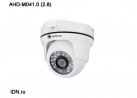 Видеокамера AHD купольная уличная антивандальная AHD-M041.0 (2.8)